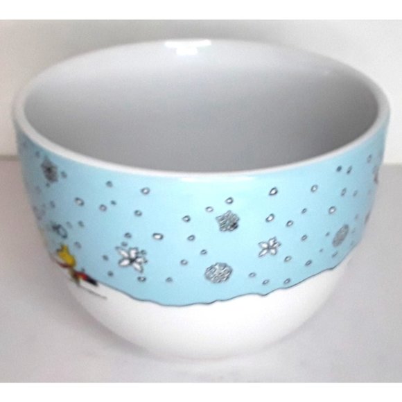 Peanuts Santa Snoopy Leading Woodstock in Snow 24 oz Soup, Ice Cream or** - Picture 3 of 7